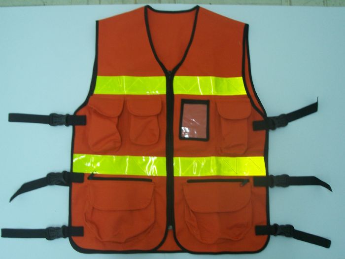 CHALECO DE GABARDINA CON REFLEJANTE